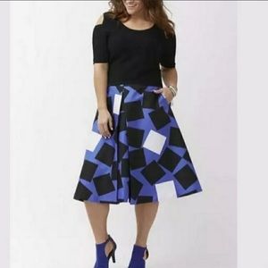 Lane Bryant skirt size 22 blue black
